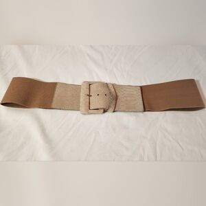 Another Line Inc Stretchy Tan Belt XL